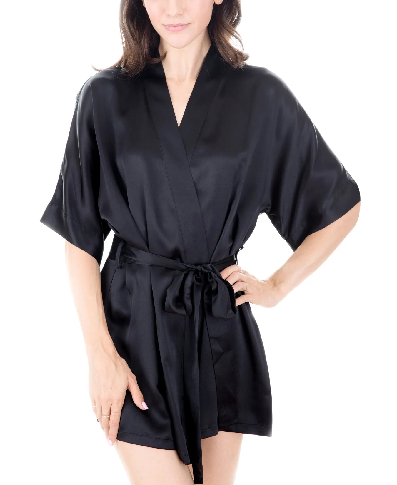 Women's Silk Sleepwear 100% Silk Short Robe