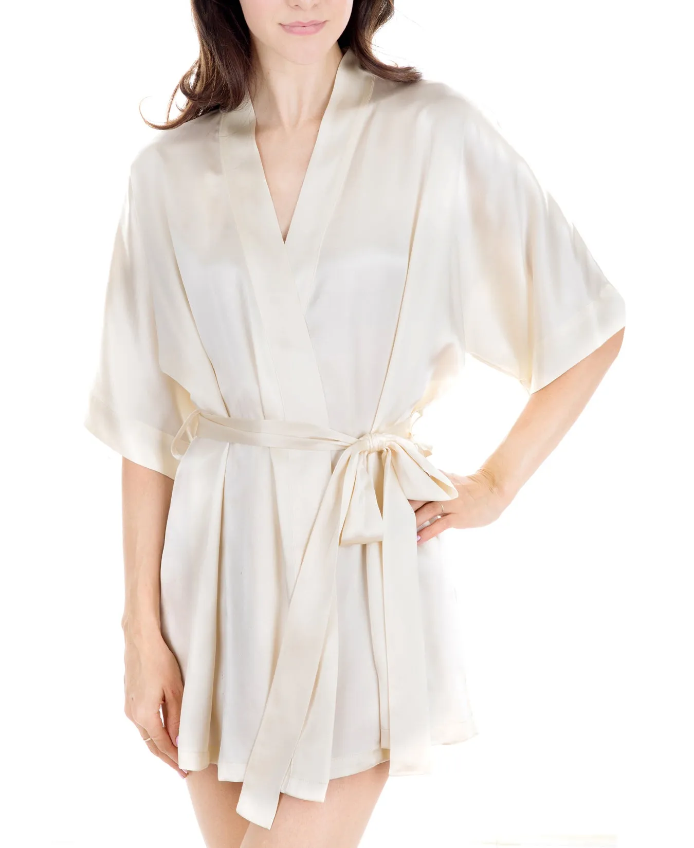 Women's Silk Sleepwear 100% Silk Short Robe